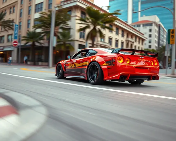 Hot Wheels Car Drifting on 4K City Street Curve