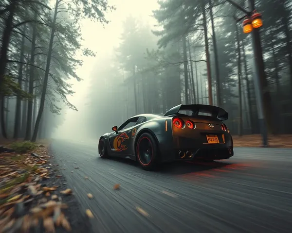 Hot Wheels Car Speeding Through 4K Misty Forest