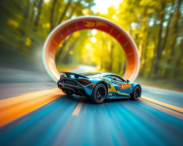 Hot Wheels Car Speeding Through Loop-the-Loop in 4K