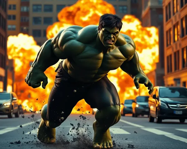 Hulk Smashing 4K Wallpaper City Explosion Marvel