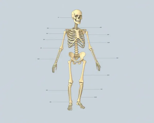 Human Skeleton Diagram with Upper Body Bones