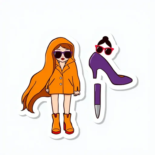 Icon Fashionista Stickers: Iconic Fashionista Sticker Collection