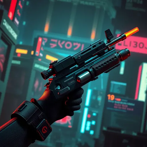 Iconic Cyberpunk Armaments for Futuristic Wars