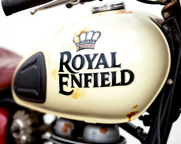 Iconic Royal Enfield Logo on Vintage Motorcycle