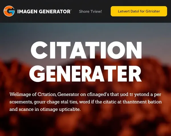 Image Citation Generator Tool for Easy References