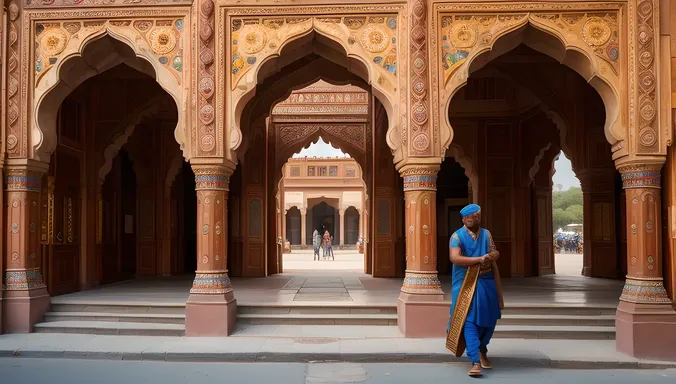 Indian Architecture's Kushti Image with Street Performer