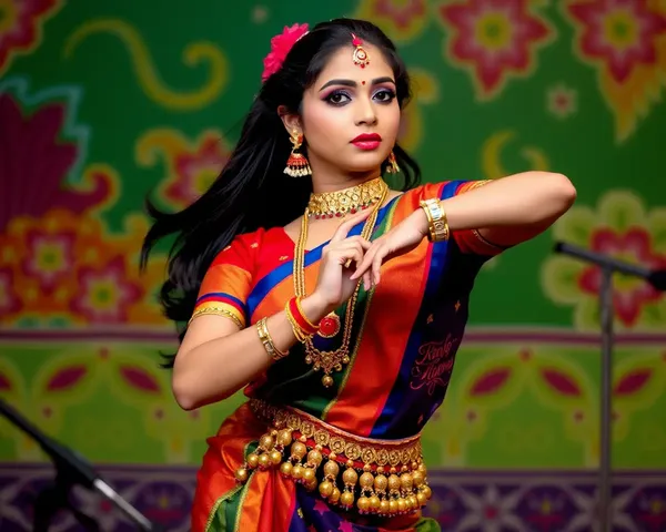 Indian Dancer Wears Ghungroo Adorned Ankle Belt Dramatically
