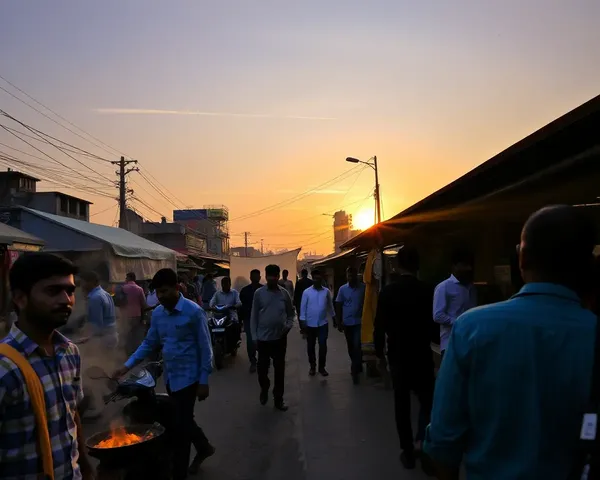 Indian Market Aroma of Egg Bhurji Entices Passersby