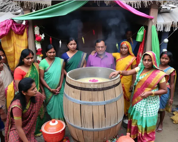 Indian Village Celebration with Desi Daru and Colors