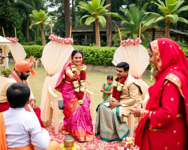 Indian Wedding Scene with Shiv Vivah Ceremony in Bloom