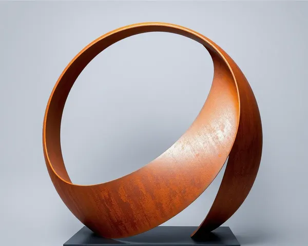Industrial Chic Sculpture with Seamless Corten Steel Texture