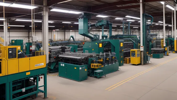 Industrial Production and Economic Growth Factory Scene