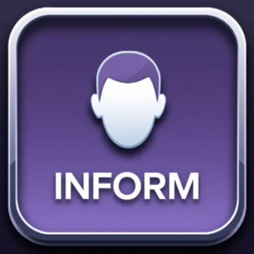 Inform Icon: Symbol of Knowledge and Expertise Authority