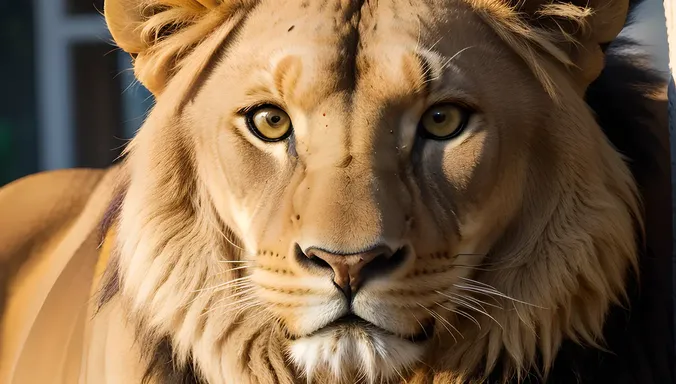 Intense Narasimmar Face with Lion-Like Features