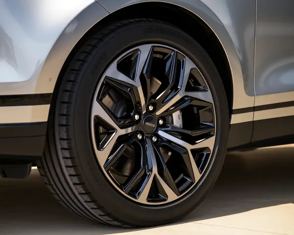 Intricate Alloy Design of Range Rover Velar's Wheels 4K Wallpaper