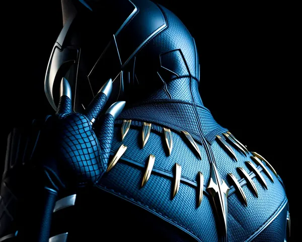 Intricate Black Panther Suit Details in 4K