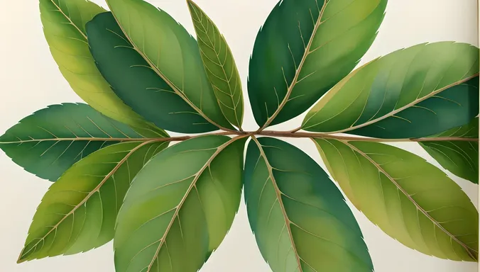 Intricate Buke Leaf Details in Soft Gradient HD