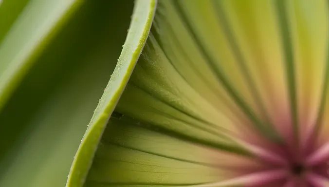 Intricate Chlorella Plant Leaf Structure