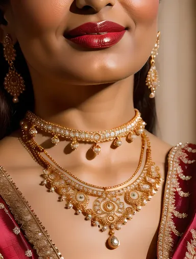 Intricate Dulhan Jewelry in High Definition PNG Format