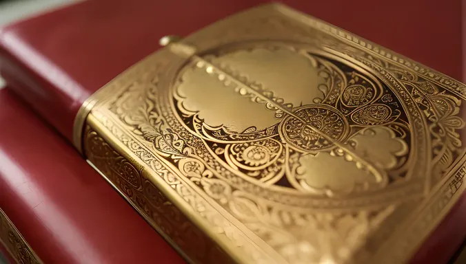 Intricate Granth Cover with Mysterious Symbols