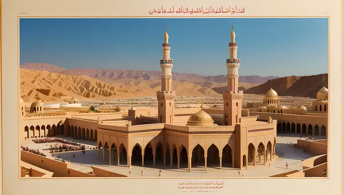 Intricate Islamic Calligraphy on Masjid Nabawi Architecture