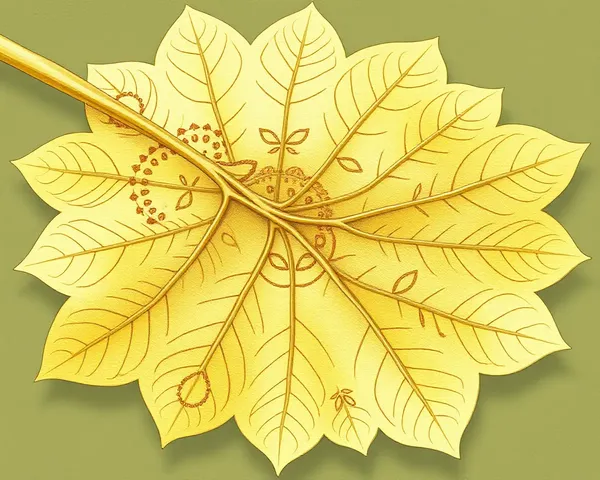 Intricate Jaggery Tea Leaf Illustration