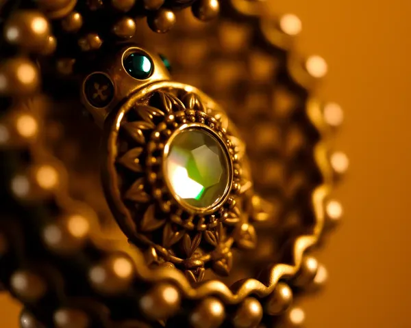 Intricate Jhumka Design with Reflecting Light