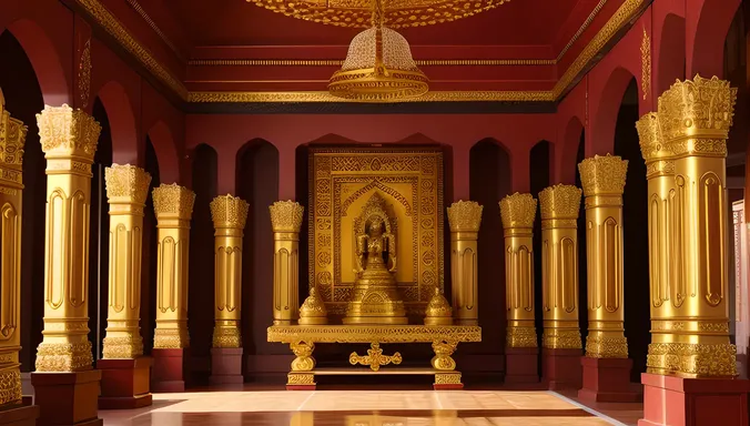 Intricate Kaliamman Temple Architectural Illustration with Carvings