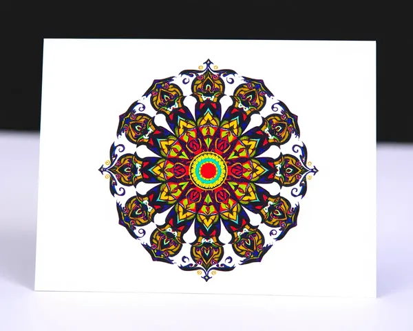 Intricate Mandala Simant Sanskar Card Design Pattern