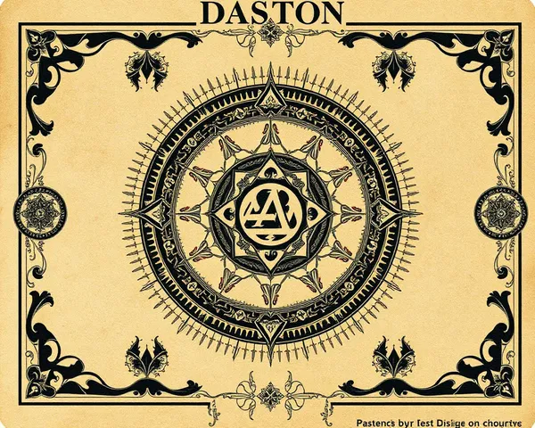 Intricate Patterns on Back of Daston Card