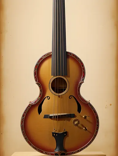 Intricate Veena Instrument of Kanakadasa with Carvings and Ornaments