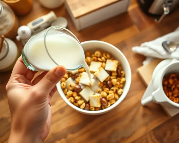 Inviting Kitchen Scene with Sudha Milk and Cereal Pour