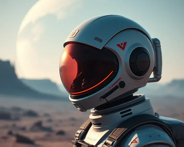 Involap Helmet Worn by Astronaut on Distant Planet
