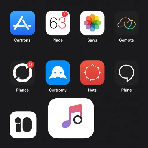 Ios 18 Dark Icons for Mobile Devices