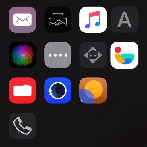 Ios 18 Dark Icons for Mobile Devices