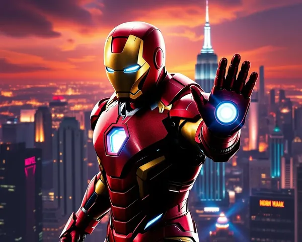 Iron Man 4K Amoled Wallpaper with Cityscape Background