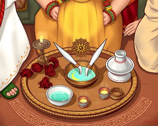 Items Used in Mundan Ceremony on Decorative Tray