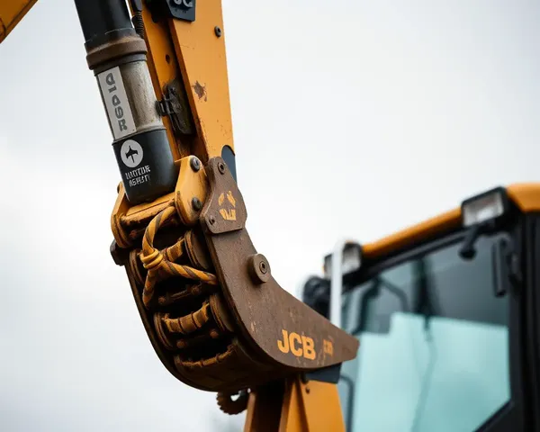 JCB Digger's Powerful Arm and Bucket in Close-Up HD