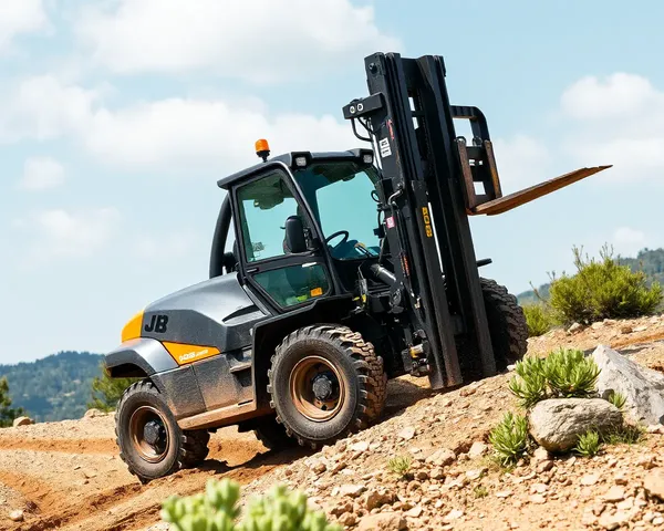 JCB Rough Terrain Forklift Navigating Rugged Terrain Adventure