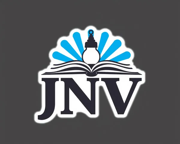 JNV Logo PNG: Book and Reading Lamp Combination