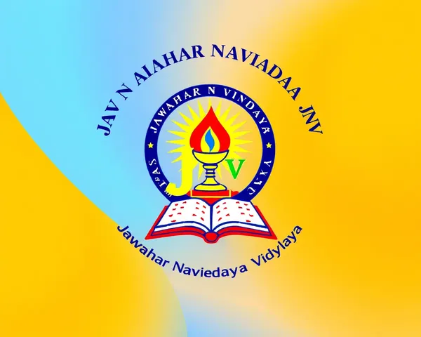 JNV Logo PNG: Vibrant Book and Lamp Combination