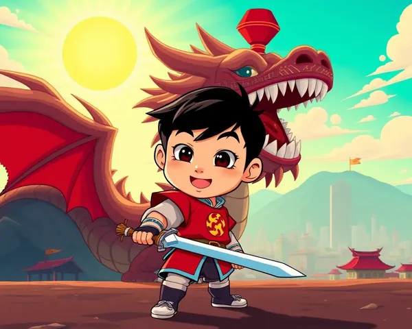 Jackie Chan as Brave Warrior in Majestic Dragon Scene