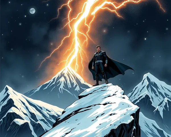 Jackson on Stormy Mountain Peak with Snow and Ice