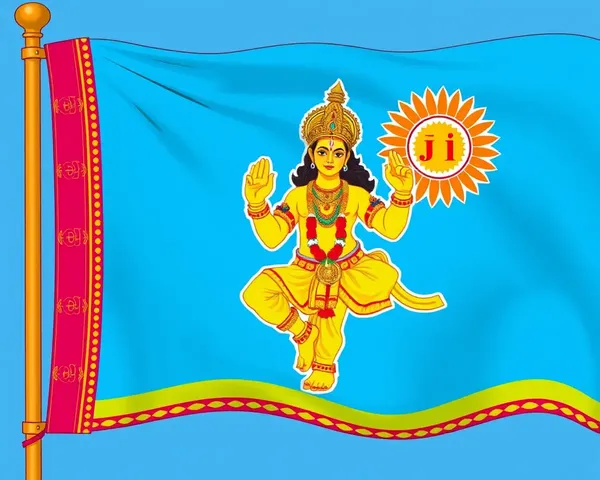 Jai Shree Ram Flag Illustration with Intricate Details