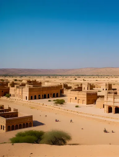 Jaisalmer City Panorama with Colorful Markets and Desert Landscape