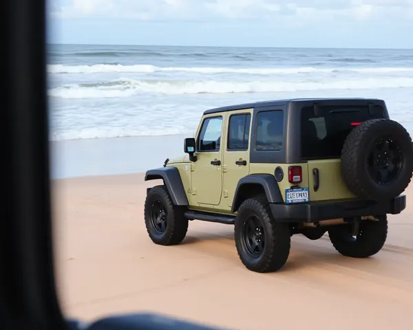 Jeep Wrangler Beach Drive iPhone Camera Shot