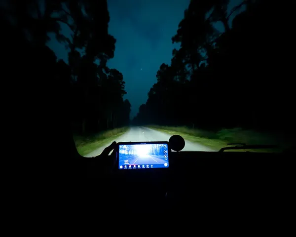 Jeep Wrangler Night Drive iPhone Screen Glow
