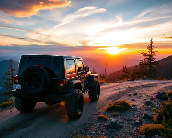 Jeep Wrangler Off-Road Adventure Sunset Wallpaper for iPhone