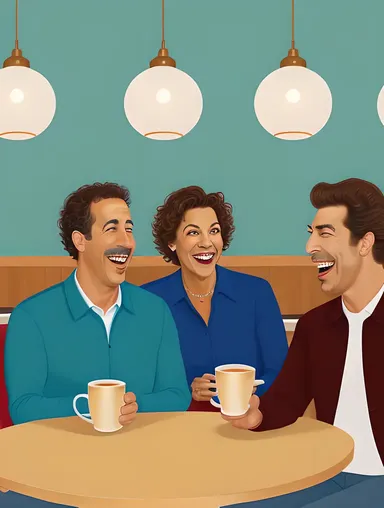Jerry Seinfeld and Friends at Monk's Cafe