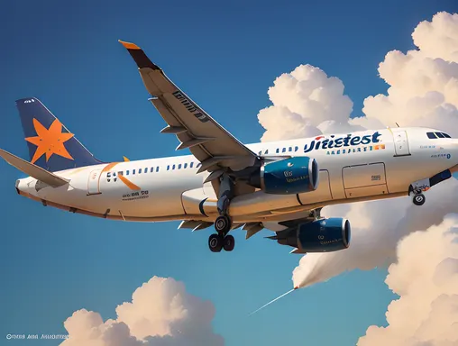 Jetstar Airbus A320 Soars Through Clear Blue Sky